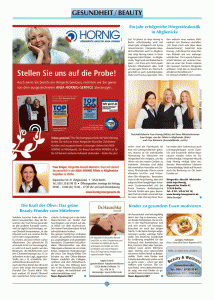 Bericht über Hornig in der Monatszeitung "Der Dörferblick